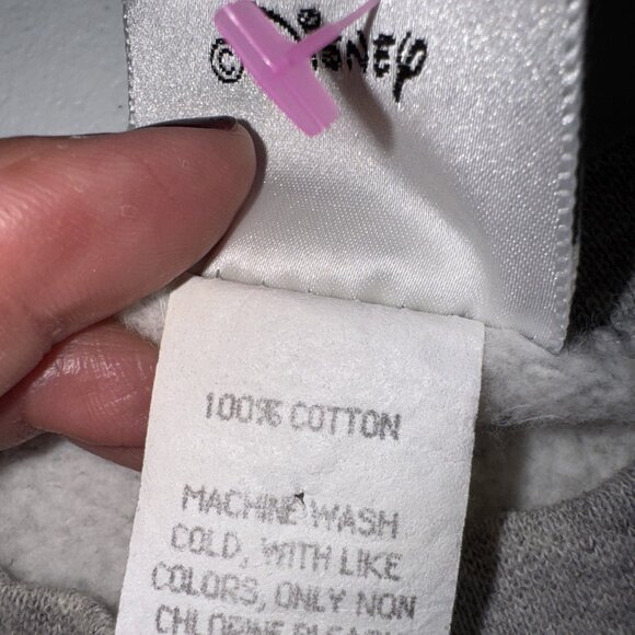 3 for $9 Disney Gray Sweatshirt Heavy with Green Micky Logo S 100% Cotton - Picture 5 of 6